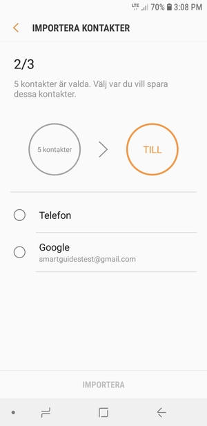 Tryck på ditt Google-konto