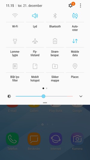 Vælg v-knappen