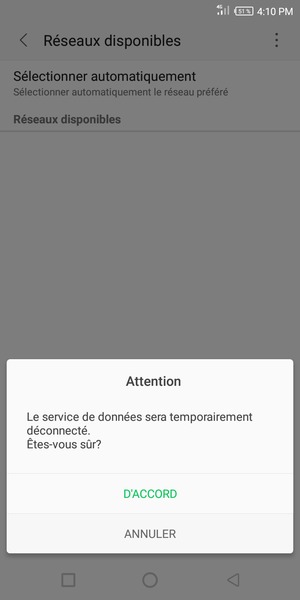 Sélectionnez D'ACCORD