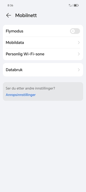 Velg Mobildata