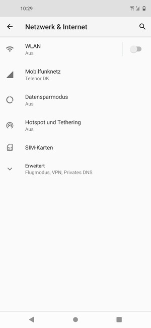 Wählen Sie Hotspot und Tethering