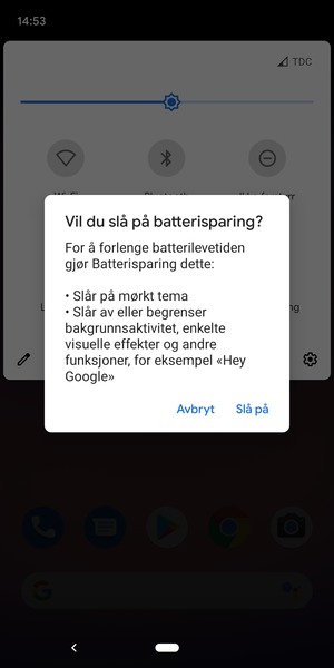 Velg Slå på
