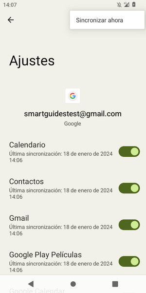 Seleccione Sincronizar ahora