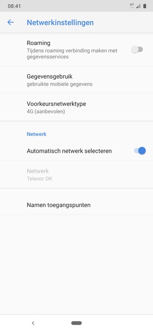 Scroll naar en selecteer Namen toegangspunten