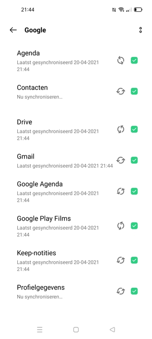 Uw gegevens worden gesynchroniseerd