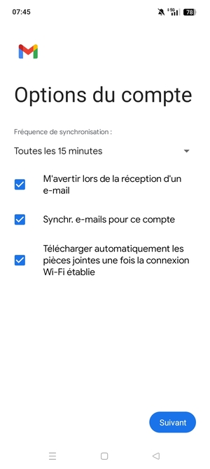 Sélectionnez Suivant