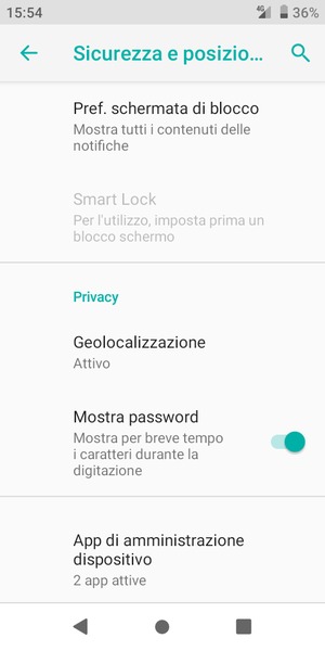 Scorri e seleziona Geolocalizzazione