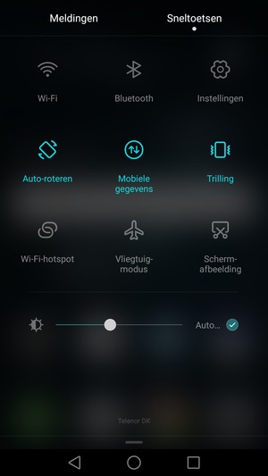 Selecteer Trilling om te veranderen naar stille modus