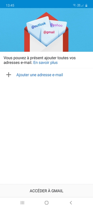 Sélectionnez Ajouter une adresse e-mail