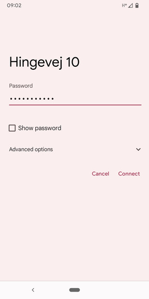 Enter the Wi-Fi password and select Connect