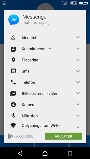 Vælg ACCEPTER