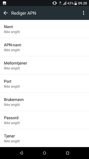 Skriv inn MMS-informasjon