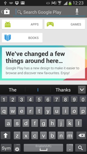 Enter the app name and select Search