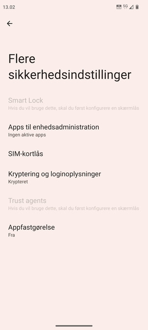Vælg SIM-kortlås