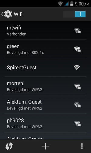 U bent nu verbonden met het WiFi-netwerk