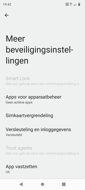 Selecteer Simkaartvergrendeling