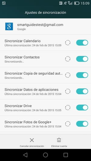 Su información será sincronizada
