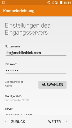 Geben Sie Nutzername ein