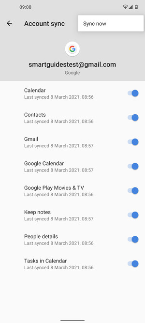 Select Sync now