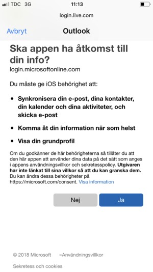 Välj Ja