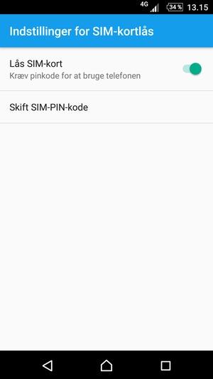 Vælg Skift SIM-PIN-kode