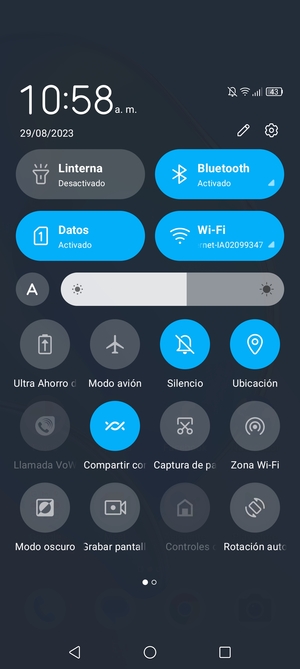 Desactive Wi-Fi y Bluetooth