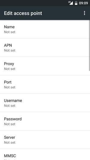 Enter MMS information