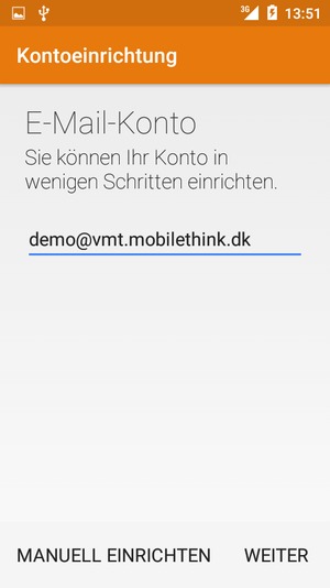 Geben Sie Ihre E-Mail-Adresse ein und wählen Sie WEITER
