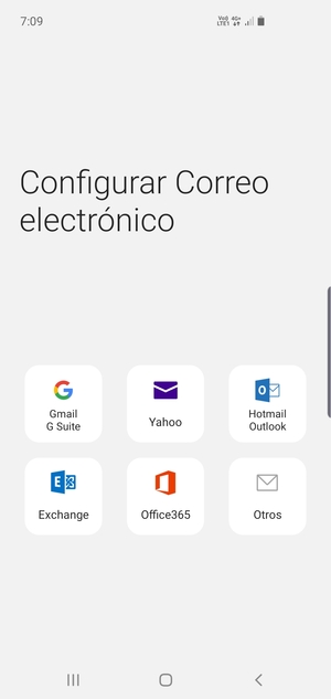Seleccione Hotmail Outlook