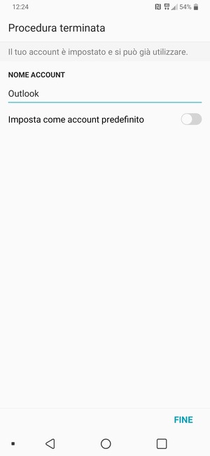 Scegli un nome per il tuo account e seleziona FINE