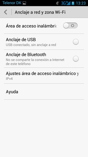 Seleccione Área de acceso inalámbrico