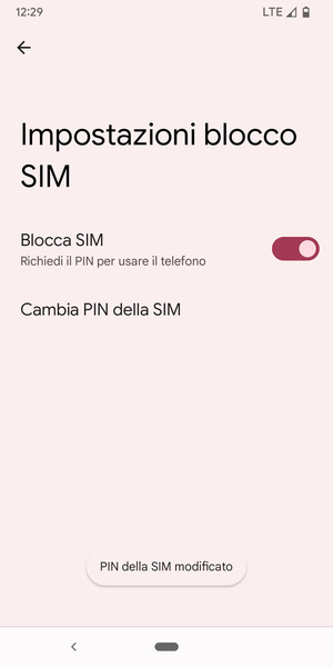 Il tuo PIN della SIM è stato modificato