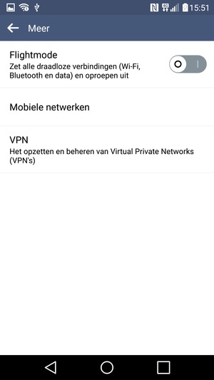Selecteer Mobiele netwerken
