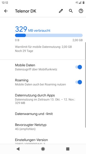 Schalten Sie Roaming an oder aus