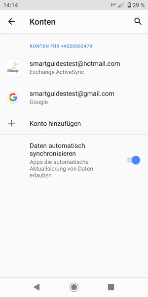 Wählen Sie Ihr Google Konto