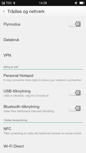 Velg Personal Hotspot