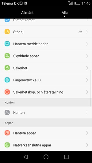 Välj Konton