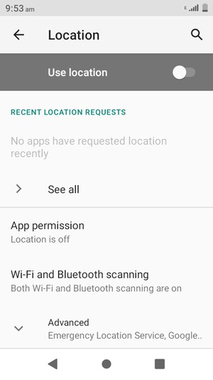 Turn off Use location