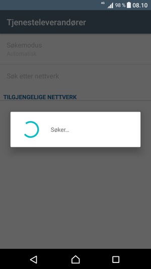 Vent til søket er ferdig