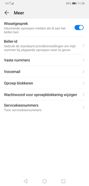 Selecteer Voicemail