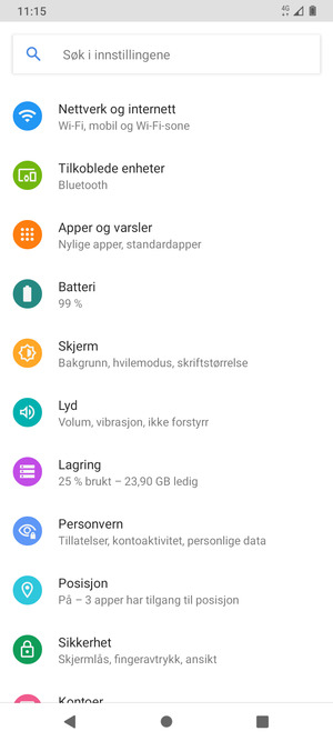 Velg Posisjon