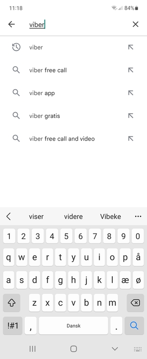 Skriv inn applikasjonsnavnet og velg Søk