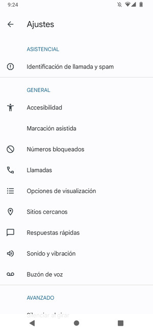 Seleccione Buzón de voz