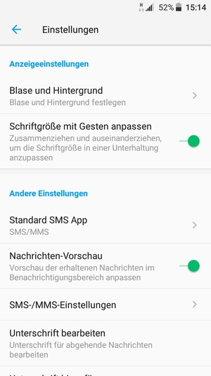 Wählen Sie SMS/MMS-Einstellungen