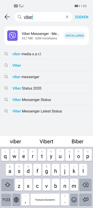 Voer de app-naam in en selecteer ZOEKEN
