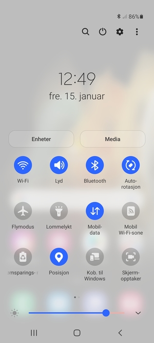 Slå av Wi-Fi og Bluetooth