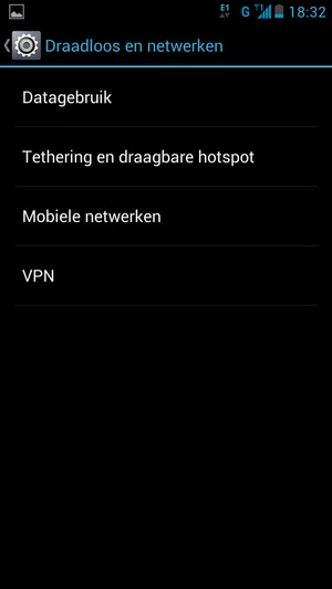 Selecteer Tethering en draagbare hotspot