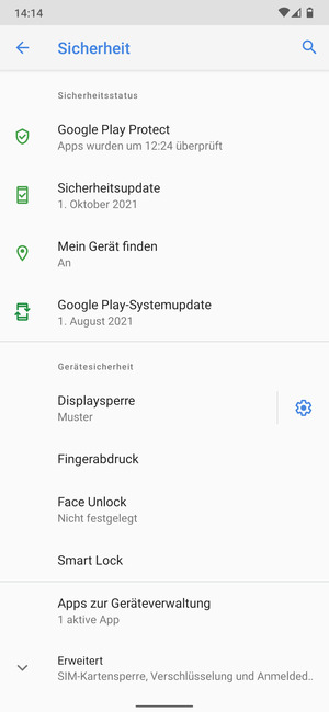 Ihr Handy ist jetzt mit einer Bildschirmsperre gesichert