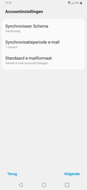 Selecteer Volgende