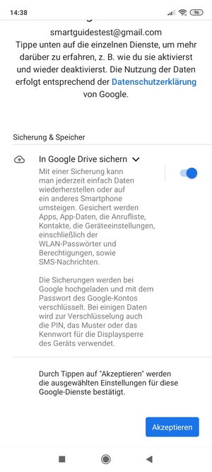 Wählen Sie Akzeptieren